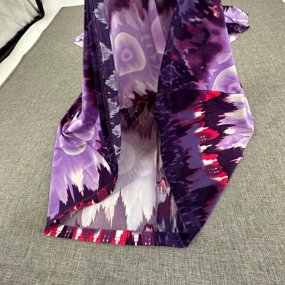 Jonathan Martin Dress Tie Dye Purple Elastic waist split cut Sleeves Stretch Sma - Picture 7 of 13
